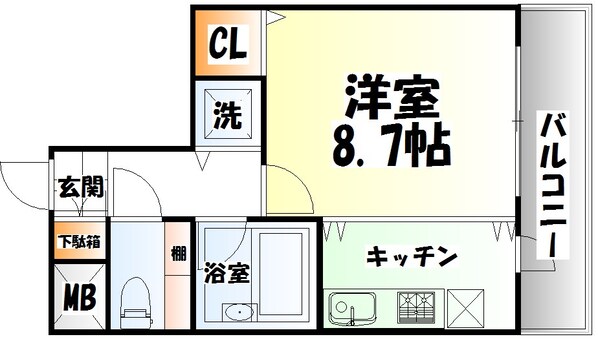 富沢駅 徒歩11分 5階の物件間取画像